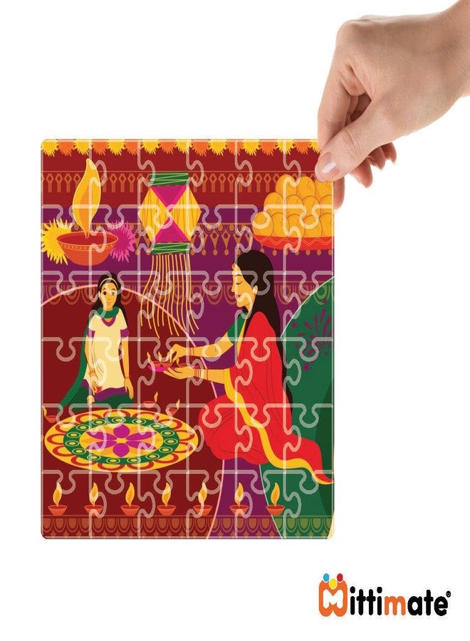 Mittimate Jigsaw Puzzle Combo Set of 2 - Diwali & Dussehra Festival I 36 Pieces Cardboard Puzzle Game for Kids Age 4 to 6 Year I Birthday Gift for Children - Image 3